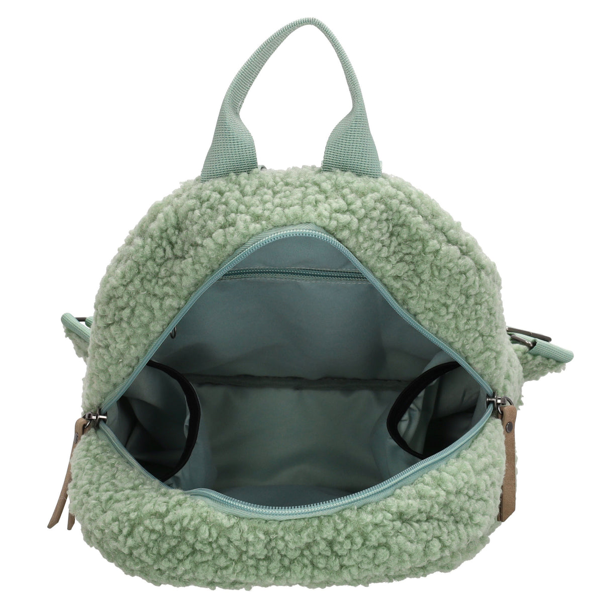Teddyrucksack 25x32cm in Mint mit Reißverschluss - leder-accessoires.com
