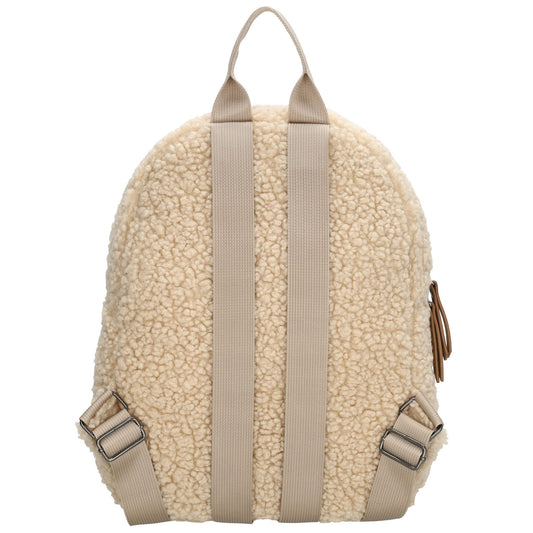 Teddyrucksack 25x32cm in Beige mit Reißverschluss - leder-accessoires.com
