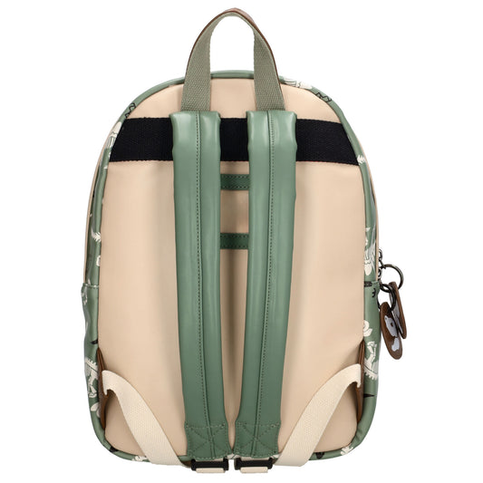 Kinderrucksack 25x35cm mit Dino-Muster in Grün - leder-accessoires.com