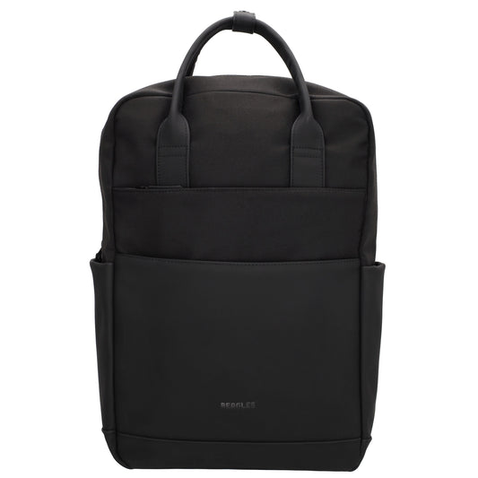 Business-|Schulrucksack 21 x 37cm in Schwarz mit Aufsteckfunktion Trolley - leder-accessoires.com
