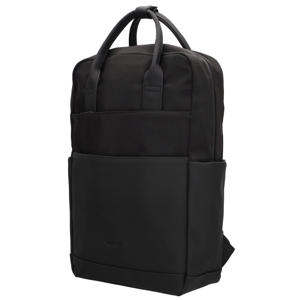 Business-|Schulrucksack 21 x 37cm in Schwarz mit Aufsteckfunktion Trolley - leder-accessoires.com
