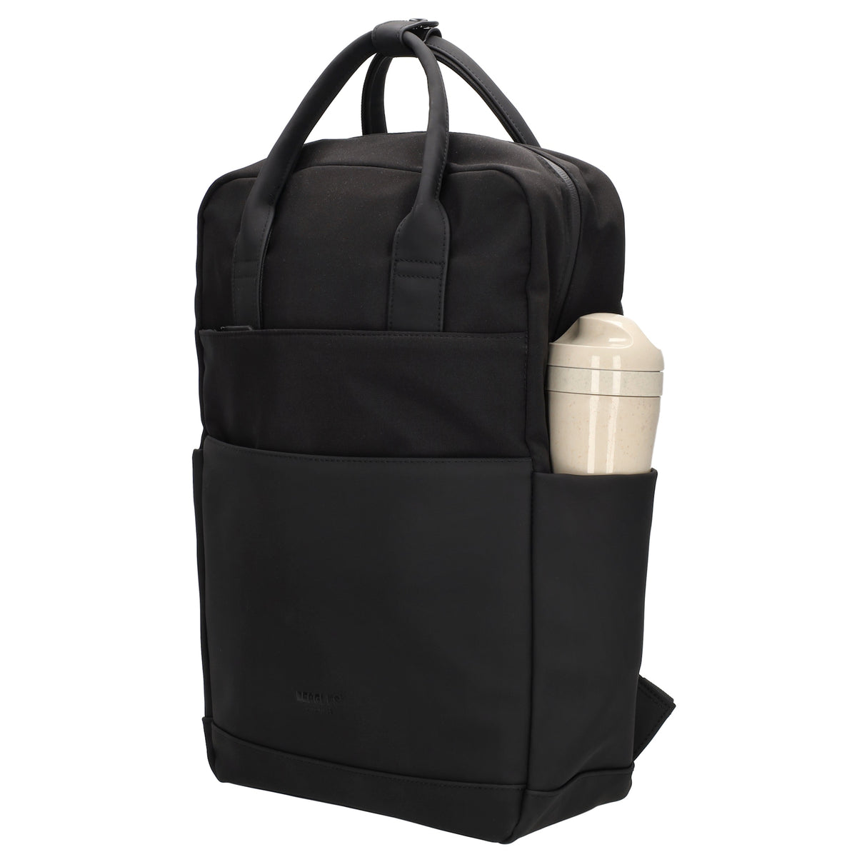 Business-|Schulrucksack 21 x 37cm in Schwarz mit Aufsteckfunktion Trolley - leder-accessoires.com