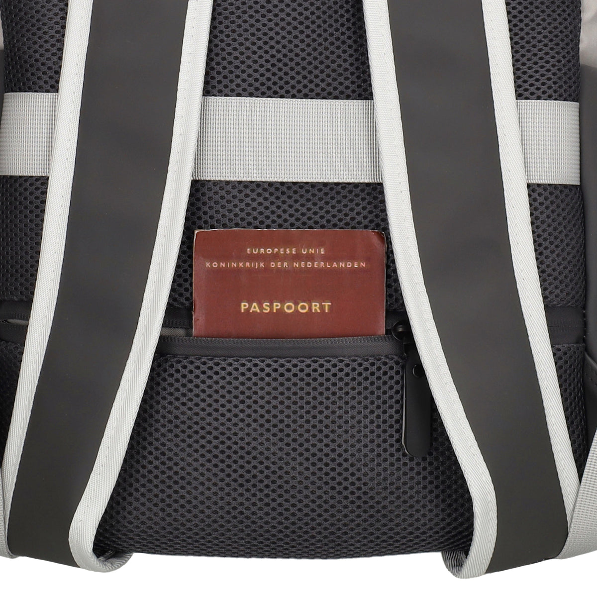 Business-|Schulrucksack 21 x 37cm in Grau mit Aufsteckfunktion Trolley - leder-accessoires.com