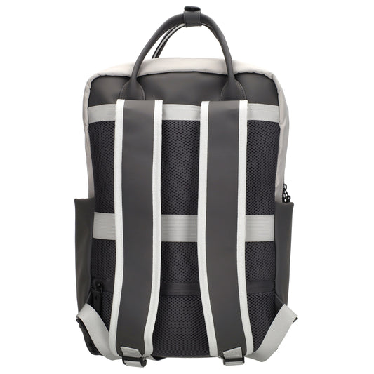 Business-|Schulrucksack 21 x 37cm in Grau mit Aufsteckfunktion Trolley - leder-accessoires.com