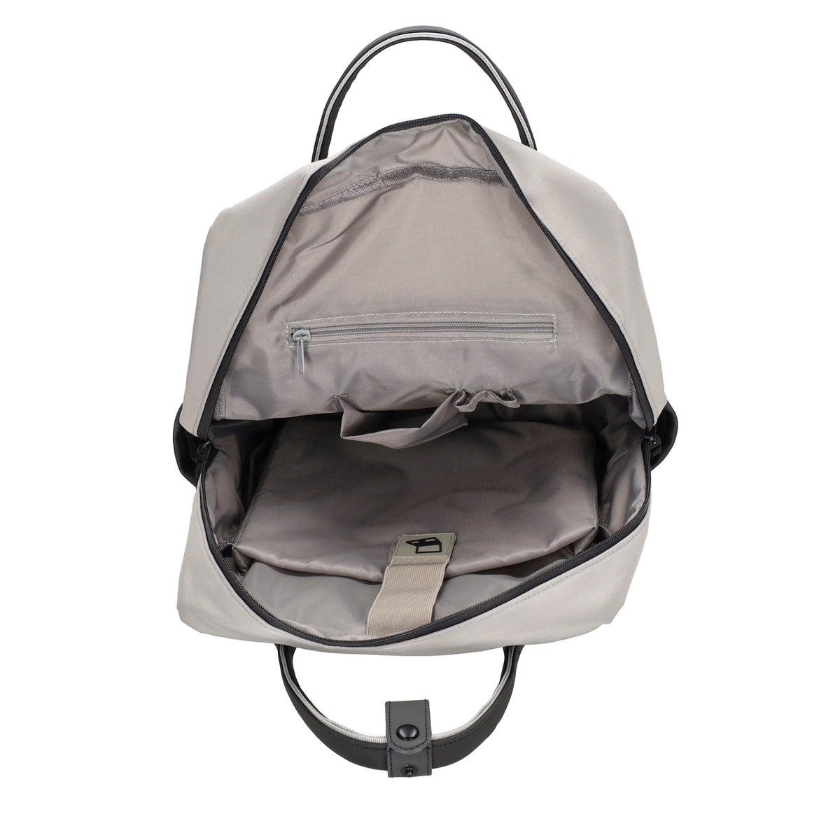 Business-|Schulrucksack 21 x 37cm in Grau mit Aufsteckfunktion Trolley - leder-accessoires.com