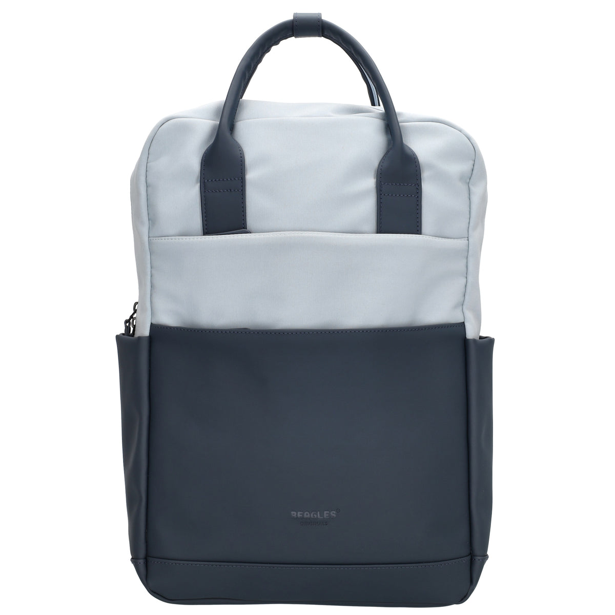 Business-|Schulrucksack 21 x 37cm in Blau mit Aufsteckfunktion Trolley - leder-accessoires.com