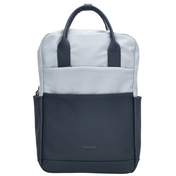 Business-|Schulrucksack 21 x 37cm in Blau mit Aufsteckfunktion Trolley - leder-accessoires.com