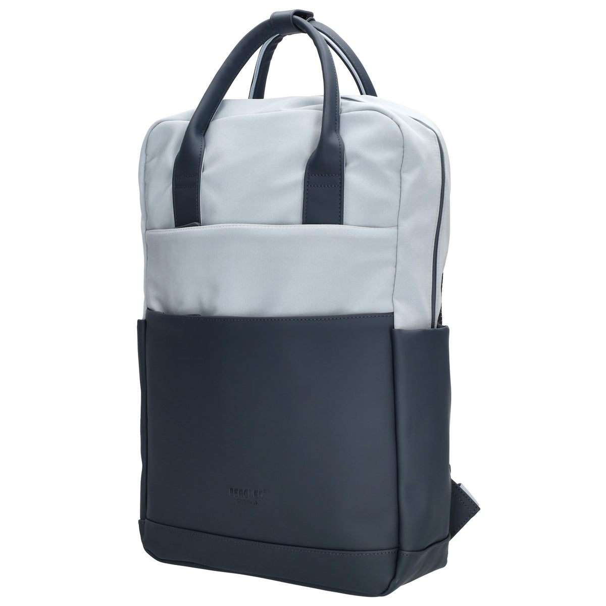 Business-|Schulrucksack 21 x 37cm in Blau mit Aufsteckfunktion Trolley - leder-accessoires.com