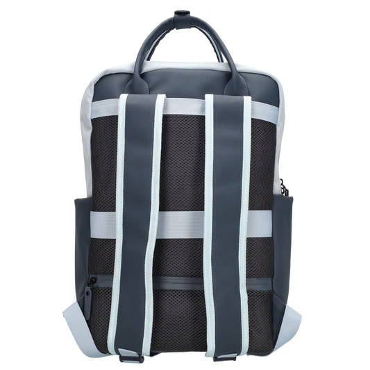 Business-|Schulrucksack 21 x 37cm in Blau mit Aufsteckfunktion Trolley - leder-accessoires.com