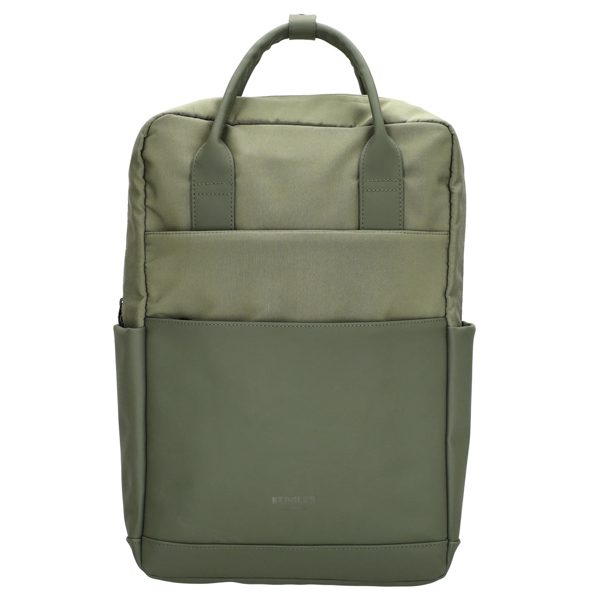 Business-|Schulrucksack 21 x 37cm in Olivgrün mit Aufsteckfunktion Trolley - leder-accessoires.com