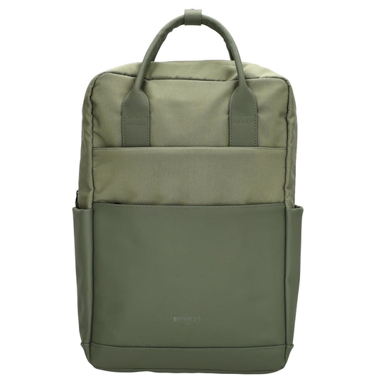 Business-|Schulrucksack 21 x 37cm in Olivgrün mit Aufsteckfunktion Trolley - leder-accessoires.com