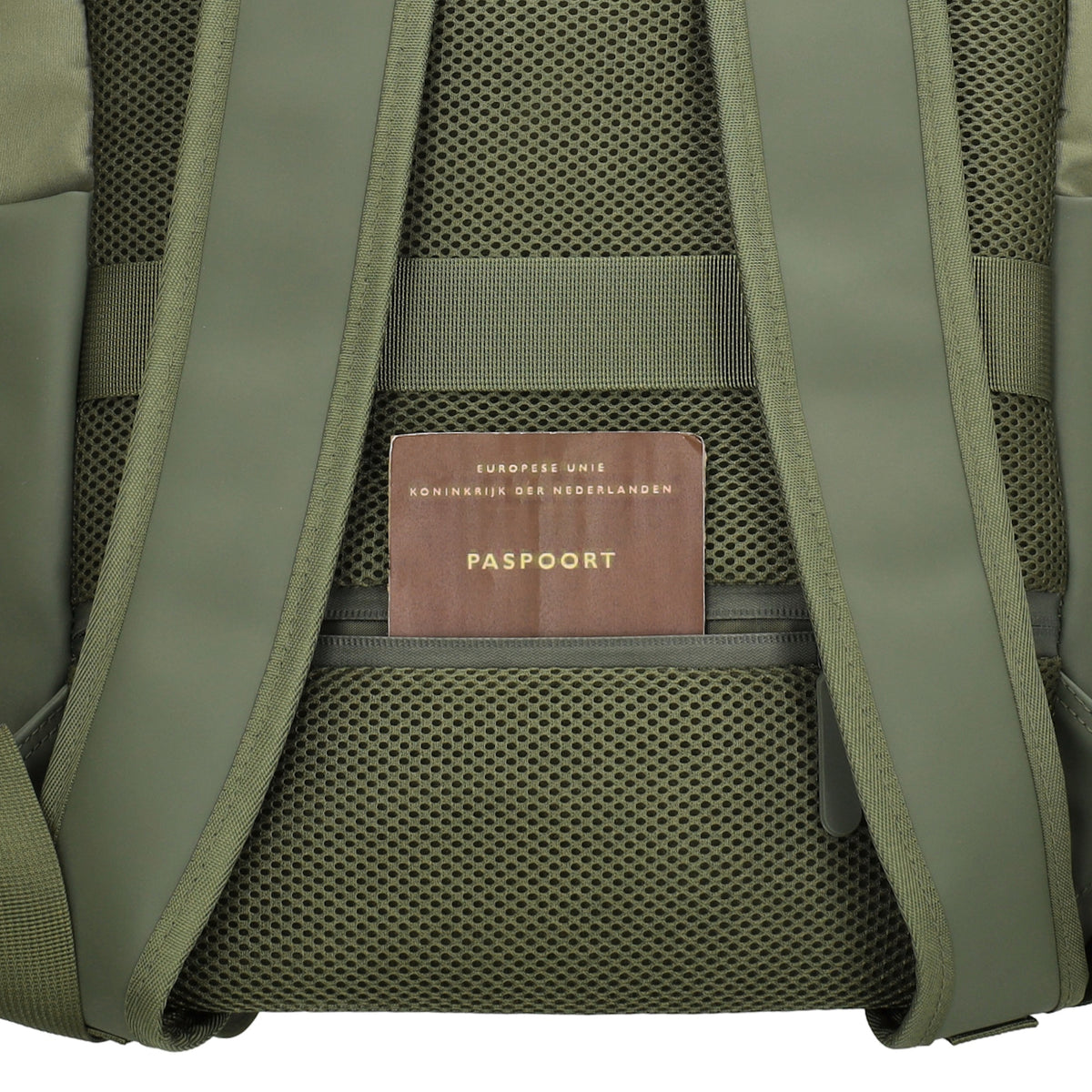Business-|Schulrucksack 21 x 37cm in Olivgrün mit Aufsteckfunktion Trolley - leder-accessoires.com