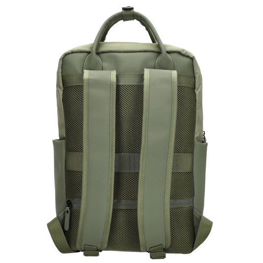 Business-|Schulrucksack 21 x 37cm in Olivgrün mit Aufsteckfunktion Trolley - leder-accessoires.com