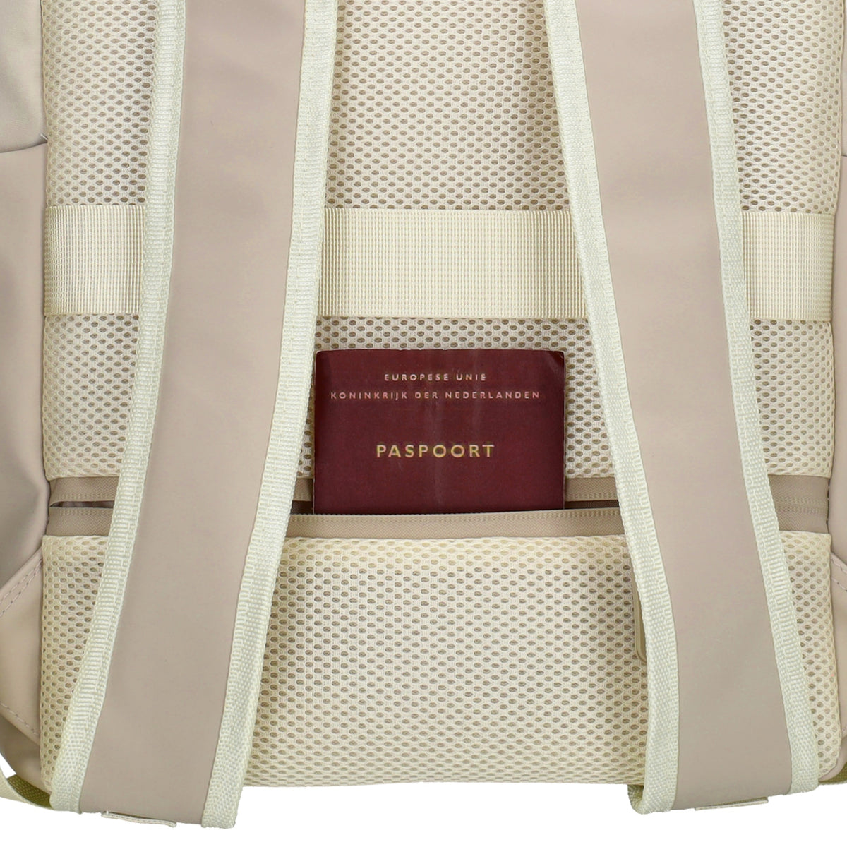 Business-|Schulrucksack 21 x 37cm in Creme mit Aufsteckfunktion Trolley - leder-accessoires.com