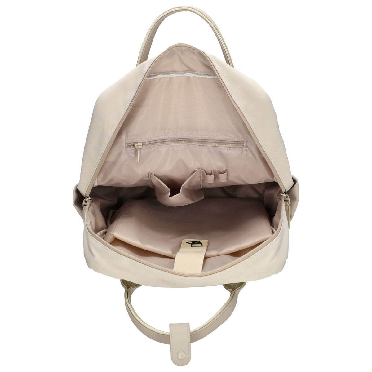 Business-|Schulrucksack 21 x 37cm in Creme mit Aufsteckfunktion Trolley - leder-accessoires.com