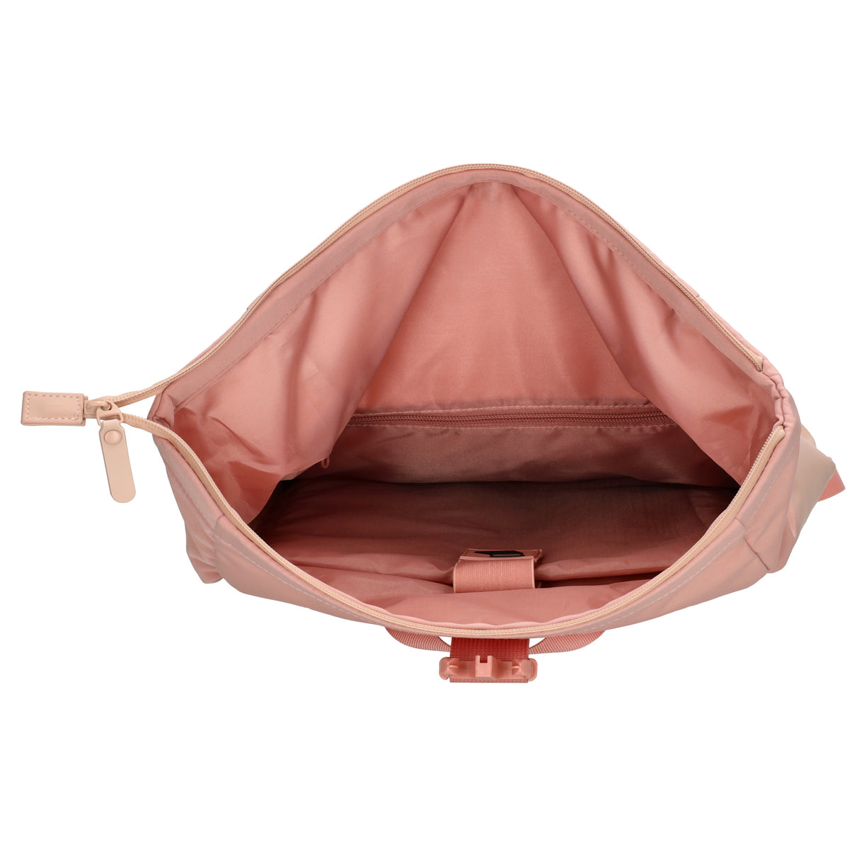 Rolltop-Rucksack 46x38cm in Rosa mit Reißverschluss und Reißverschlussfach - leder-accessoires.com