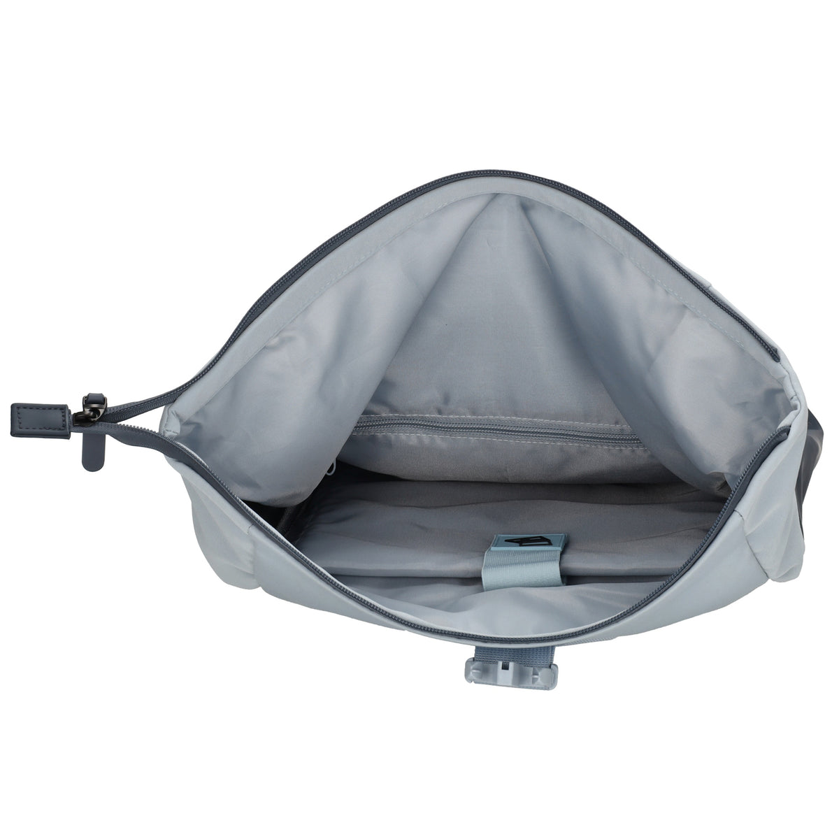 Rolltop-Rucksack 46x38cm in Hellblau mit Reißverschluss und Reißverschlussfach - leder-accessoires.com