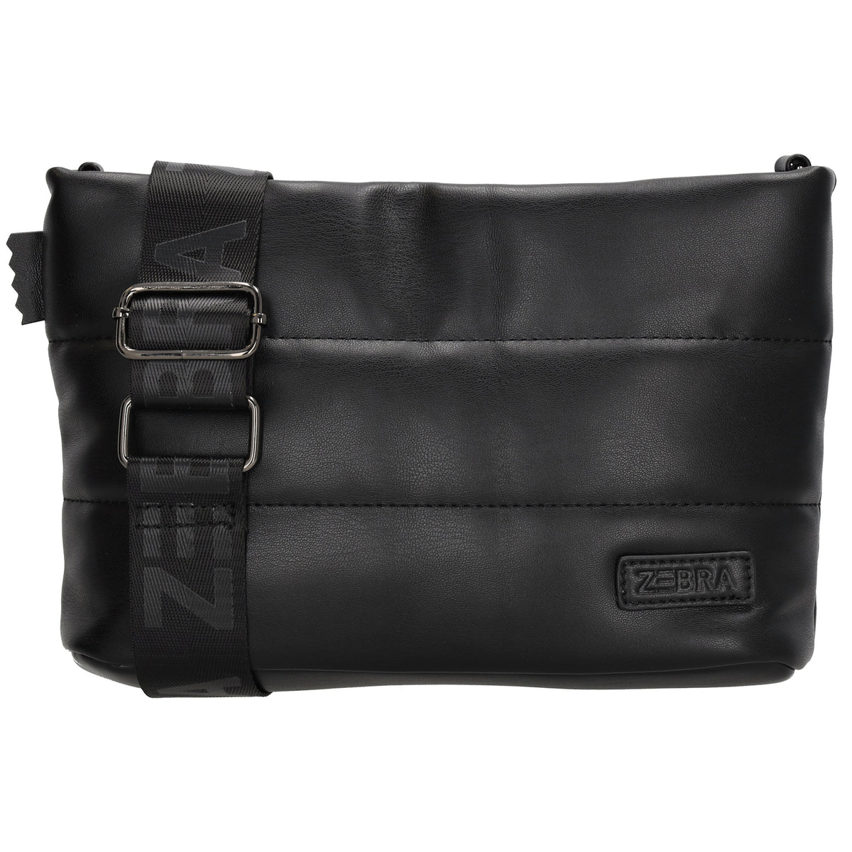 Umhängetasche gesteppt 24x16cm in Schwarz aus Kunstleder - leder-accessoires.com
