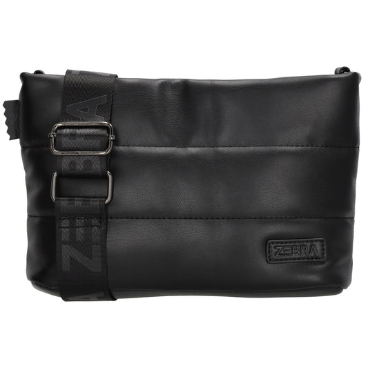 Umhängetasche gesteppt 24x16cm in Schwarz aus Kunstleder - leder-accessoires.com
