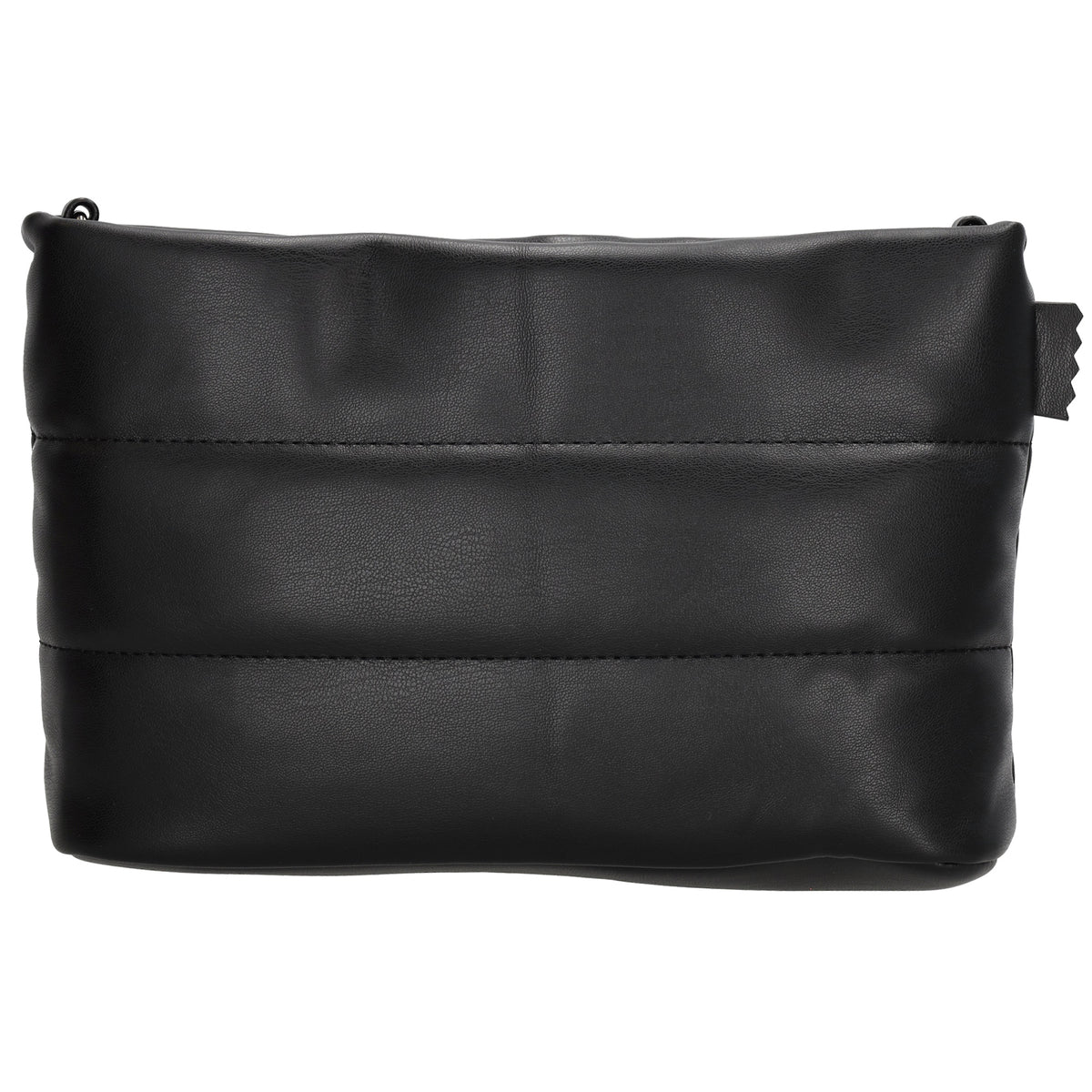 Umhängetasche gesteppt 24x16cm in Schwarz aus Kunstleder - leder-accessoires.com