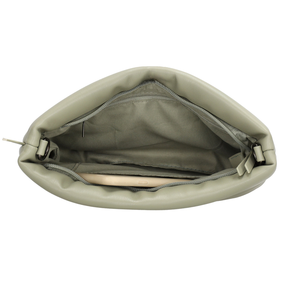 Umhängetasche gesteppt 24x16cm in Mint aus Kunstleder - leder-accessoires.com