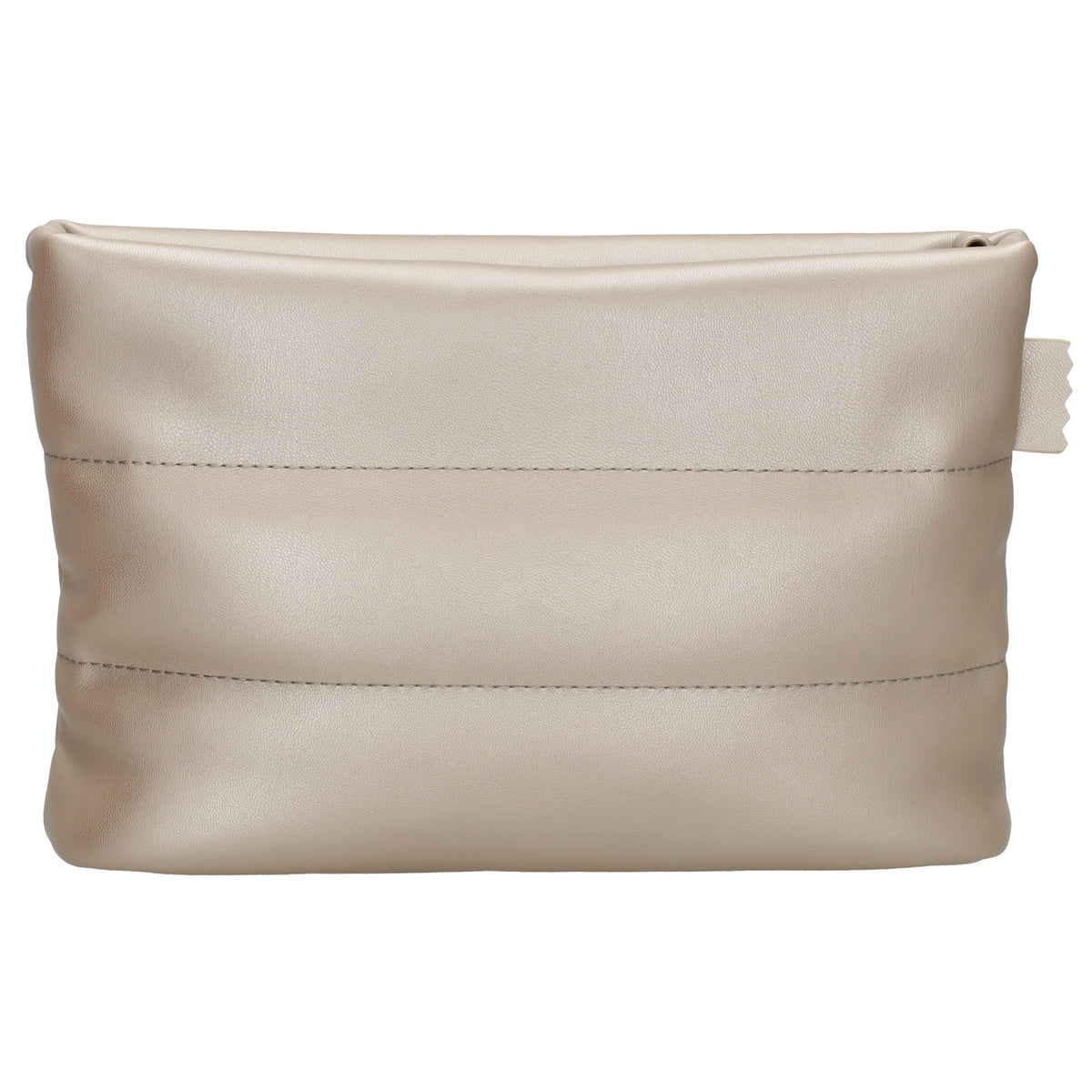 Umhängetasche gesteppt 24x16cm in Champagner aus Kunstleder - leder-accessoires.com