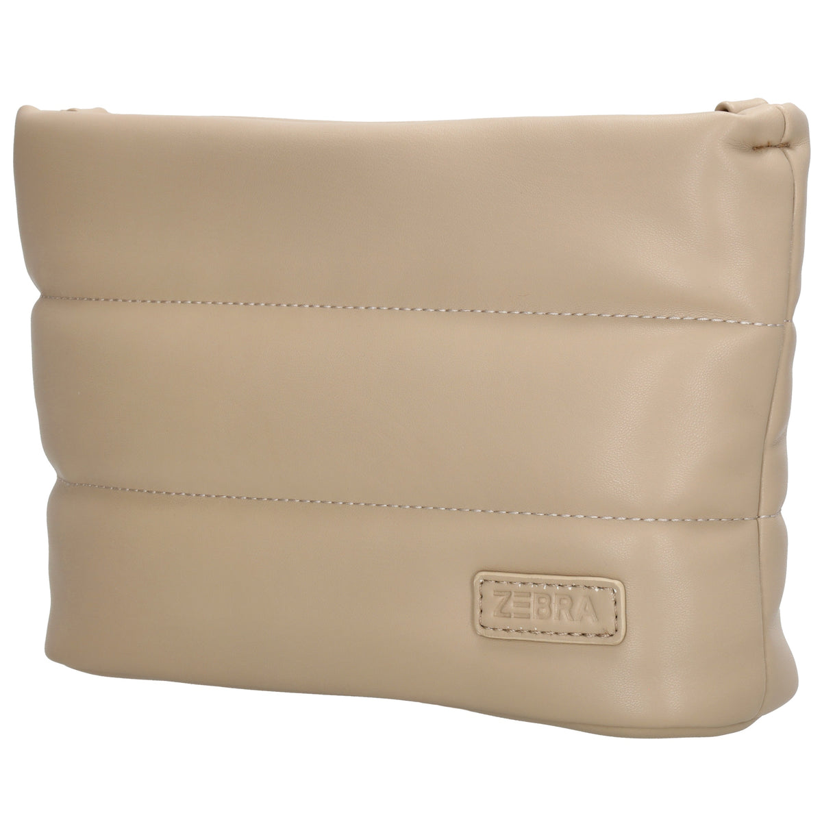 Umhängetasche gesteppt 24x16cm in Beige aus Kunstleder - leder-accessoires.com