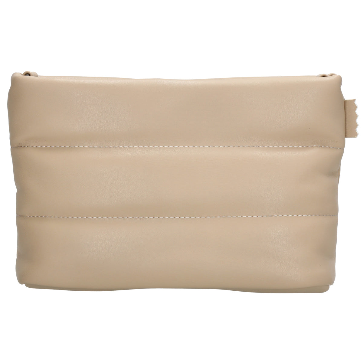 Umhängetasche gesteppt 24x16cm in Beige aus Kunstleder - leder-accessoires.com