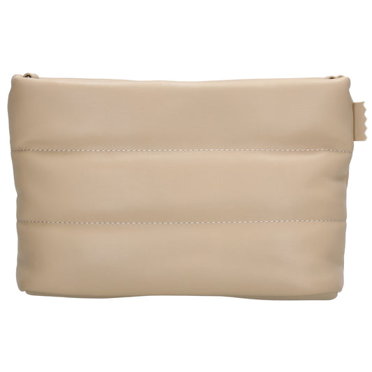 Umhängetasche gesteppt 24x16cm in Beige aus Kunstleder - leder-accessoires.com
