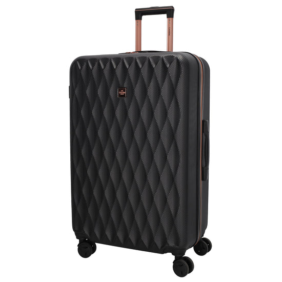 Hartschalen Kofferset in Schwarz 3-teilig aus ABS mit TSA-Schloss - leder-accessoires.com