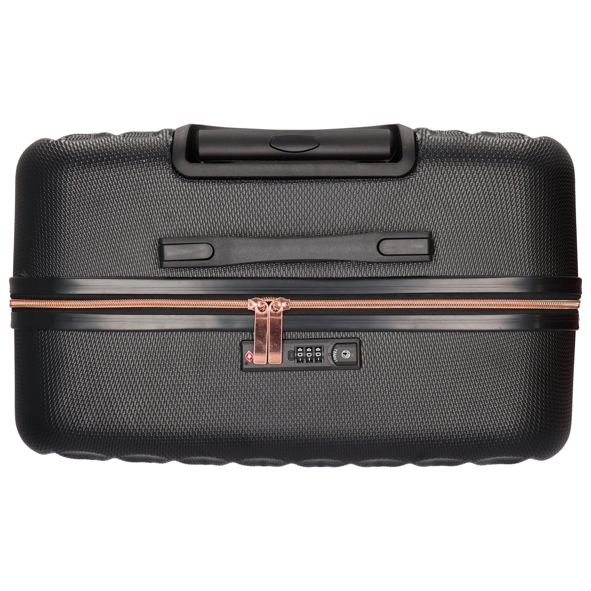 Hartschalen Kofferset in Schwarz 3-teilig aus ABS mit TSA-Schloss - leder-accessoires.com