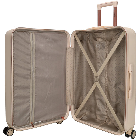 Hartschalen Kofferset in Beige 3-teilig aus ABS mit TSA-Schloss - leder-accessoires.com