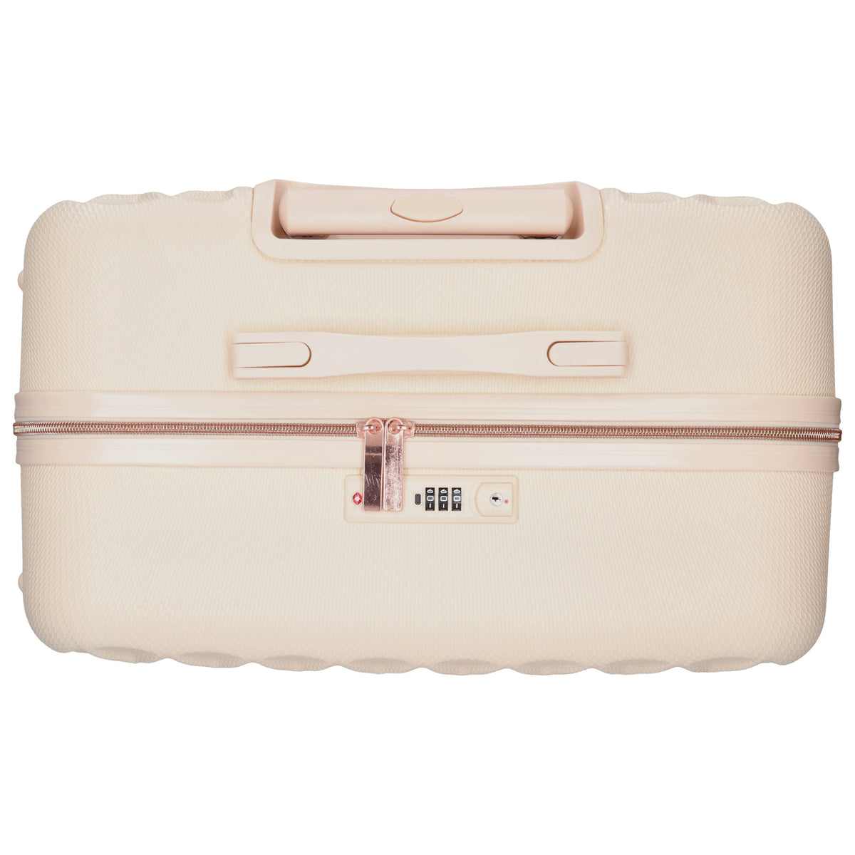 Hartschalen Kofferset in Beige 3-teilig aus ABS mit TSA-Schloss - leder-accessoires.com