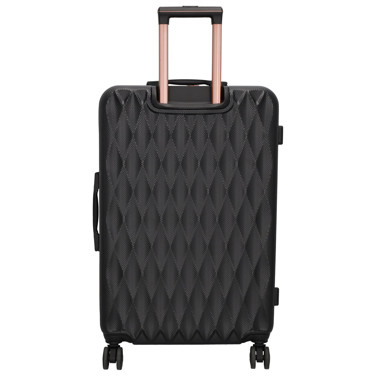 Reisetrolley|Hartschalenkoffer 75cm in Schwarz|Rose mit 4-Rad - leder-accessoires.com