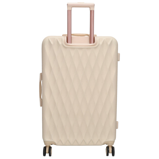 Reisetrolley|Hartschalenkoffer 75cm in Creme|Rose mit 4-Rad - leder-accessoires.com