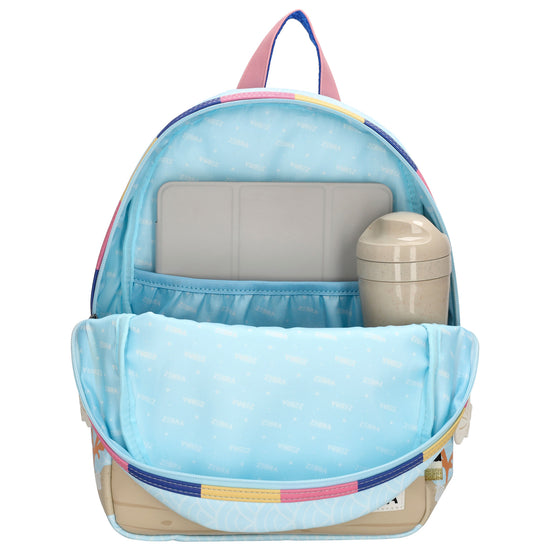 Kinderrucksack 25x35cm mit Meermotiv-Muster in Blau - leder-accessoires.com