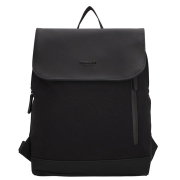 Rucksack 46x26,5x11,5cm in Schwarz mit Überschlag - leder-accessoires.com