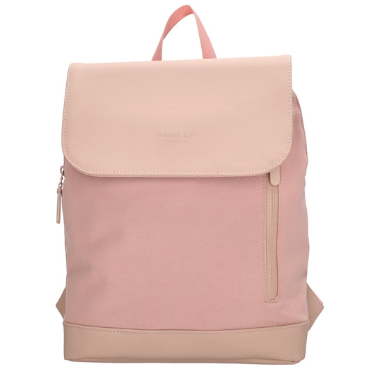 Rucksack 46x26,5x11,5cm in Rosa mit Überschlag - leder-accessoires.com