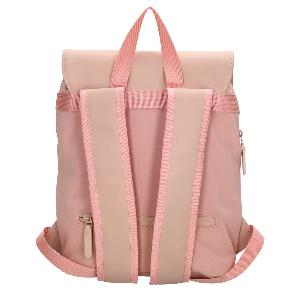 Rucksack 46x26,5x11,5cm in Rosa mit Überschlag - leder-accessoires.com