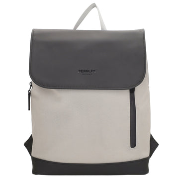 Rucksack 46x26,5x11,5cm in Hellgrau mit Überschlag - leder-accessoires.com