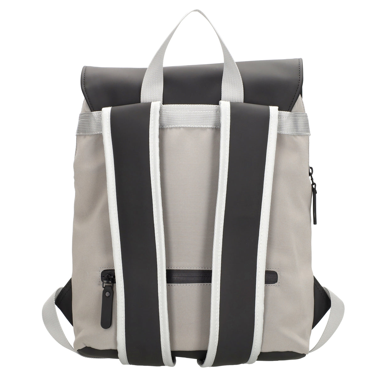 Rucksack 46x26,5x11,5cm in Hellgrau mit Überschlag - leder-accessoires.com