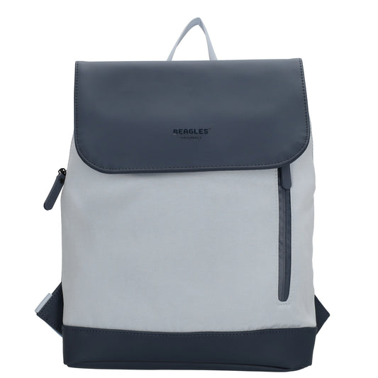Rucksack 46x26,5x11,5cm in Hellblau mit Überschlag - leder-accessoires.com