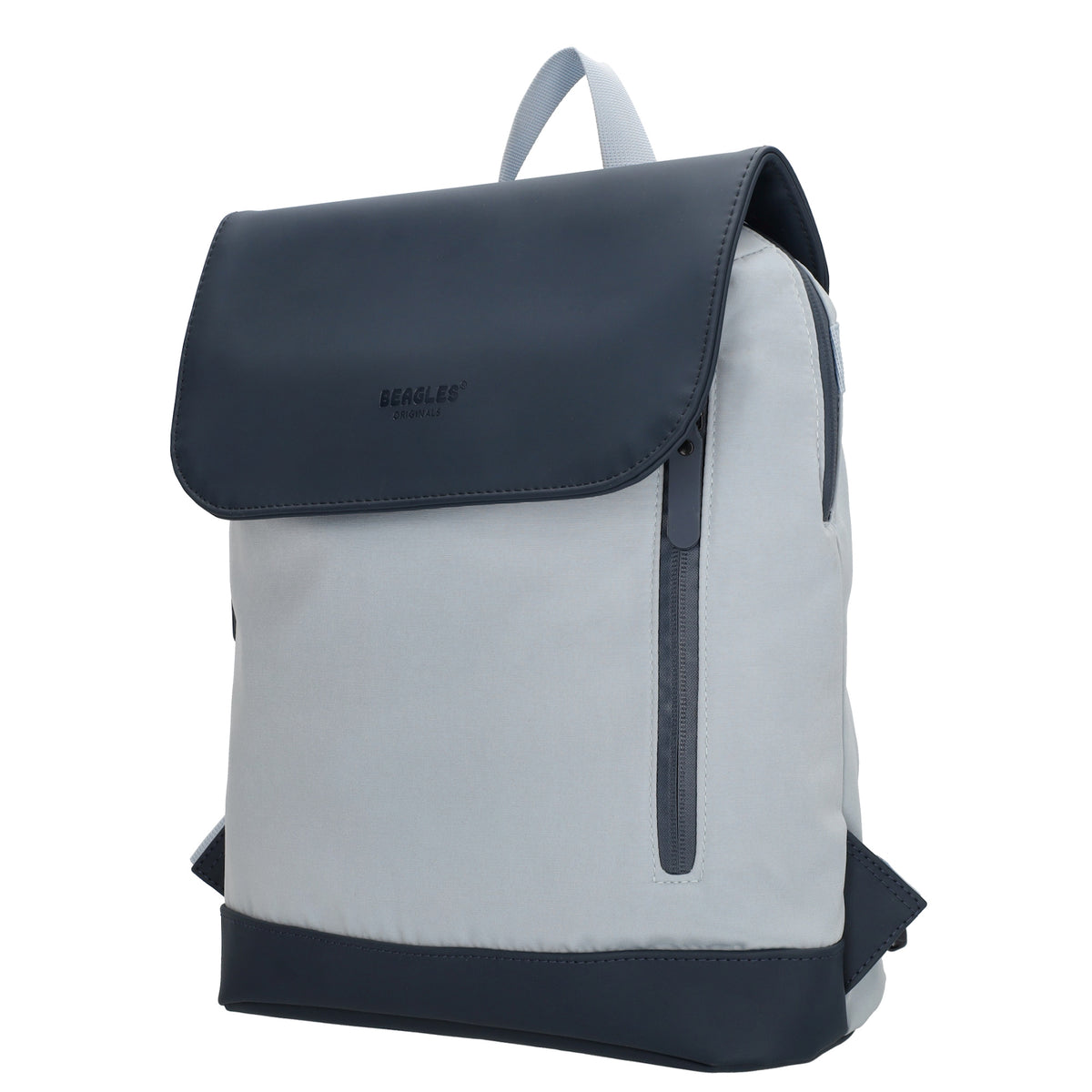 Rucksack 46x26,5x11,5cm in Hellblau mit Überschlag - leder-accessoires.com