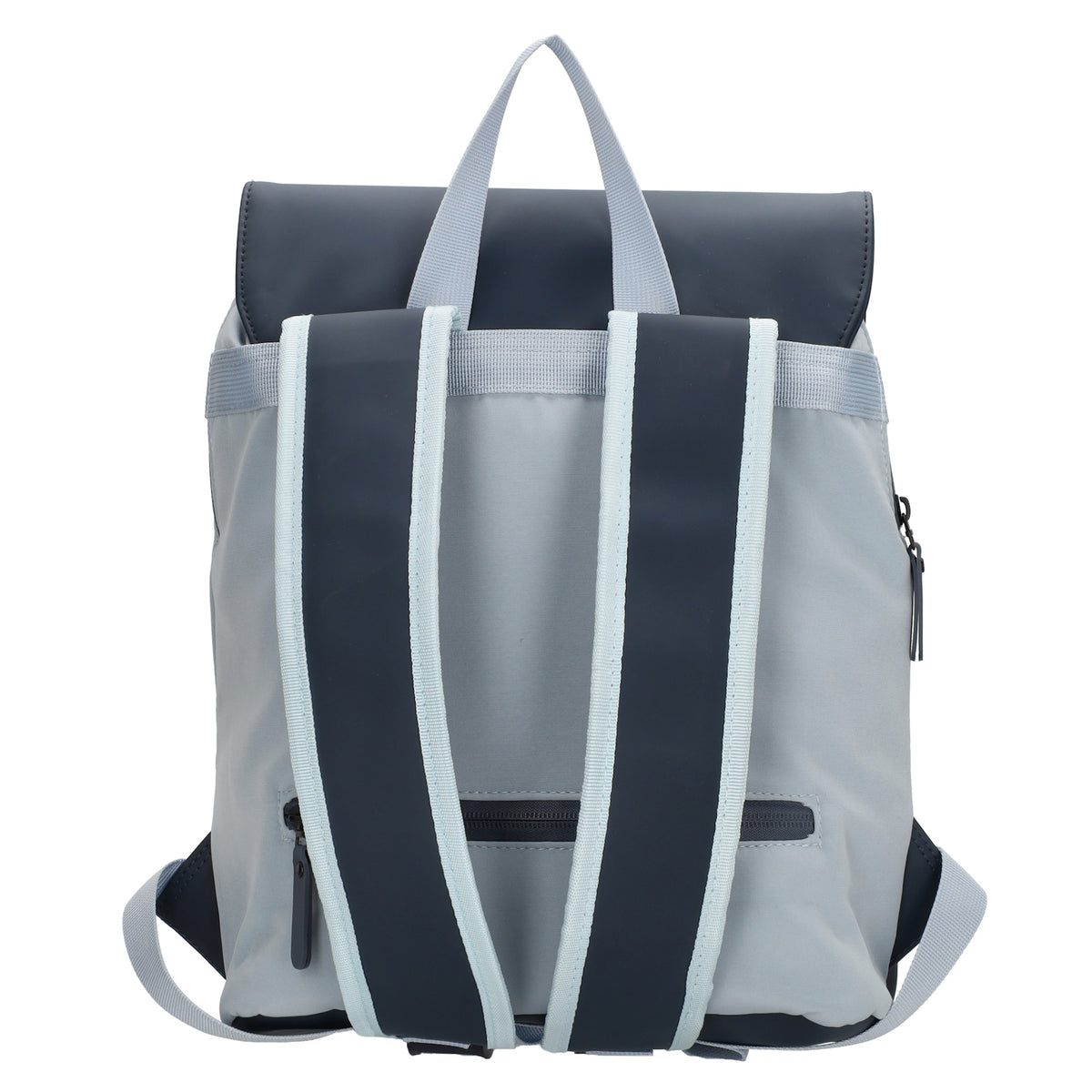 Rucksack 46x26,5x11,5cm in Hellblau mit Überschlag - leder-accessoires.com