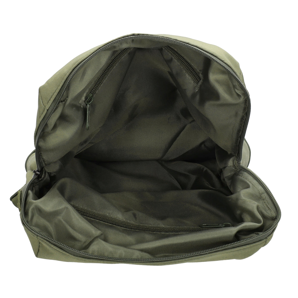 Rucksack 46x26,5x11,5cm in Olivgrün mit Überschlag - leder-accessoires.com