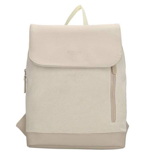 Rucksack 46x26,5x11,5cm in Creme|Beige mit Überschlag - leder-accessoires.com