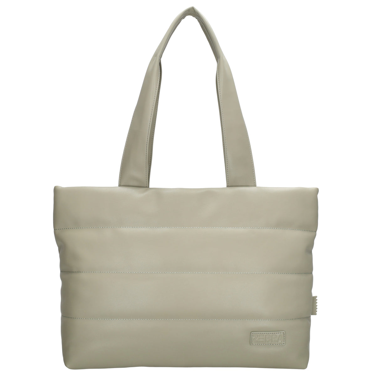 Shopper gesteppt 48x30cm in Mint aus Kunstleder - leder-accessoires.com