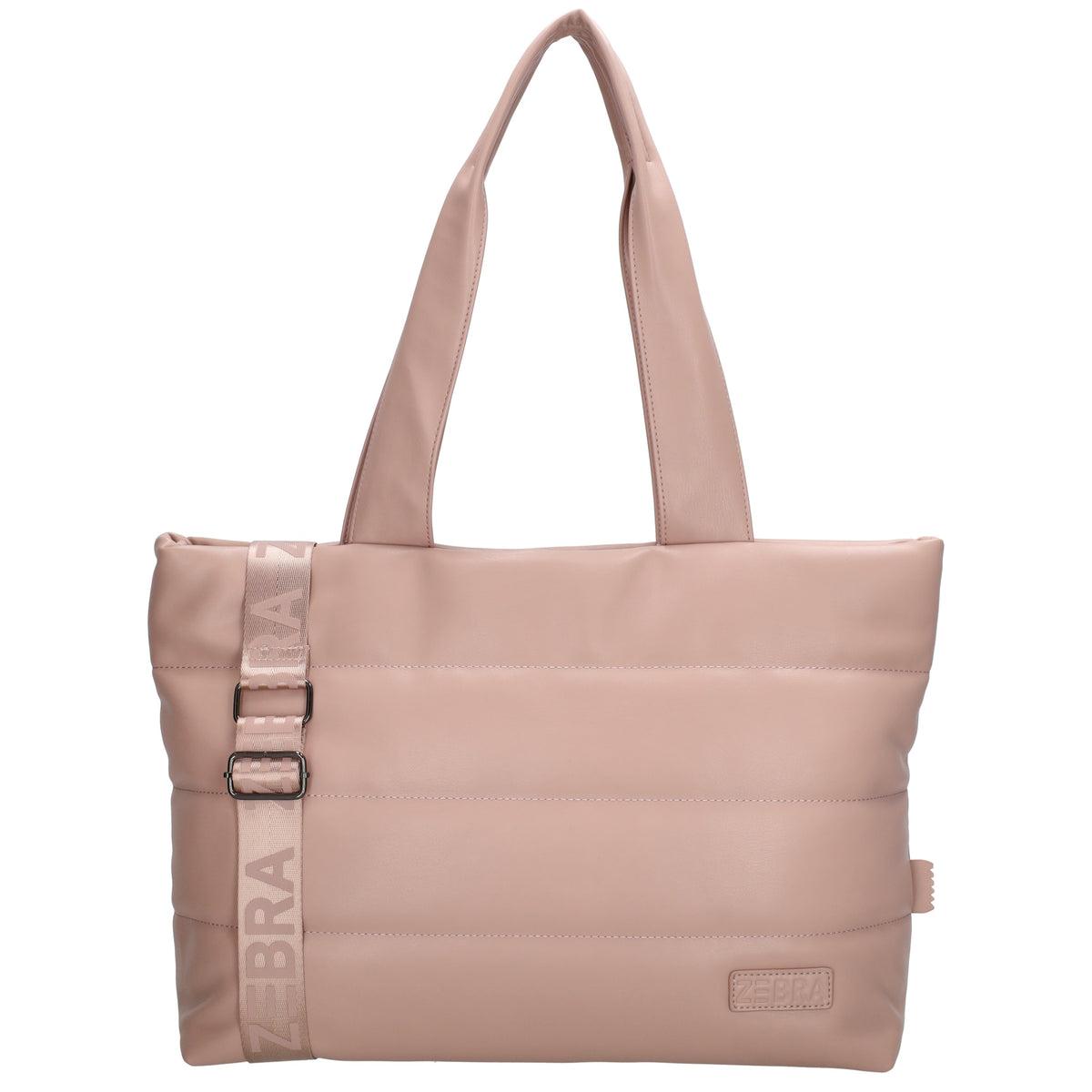 Shopper gesteppt 48x30cm in Altrosa aus Kunstleder - leder-accessoires.com