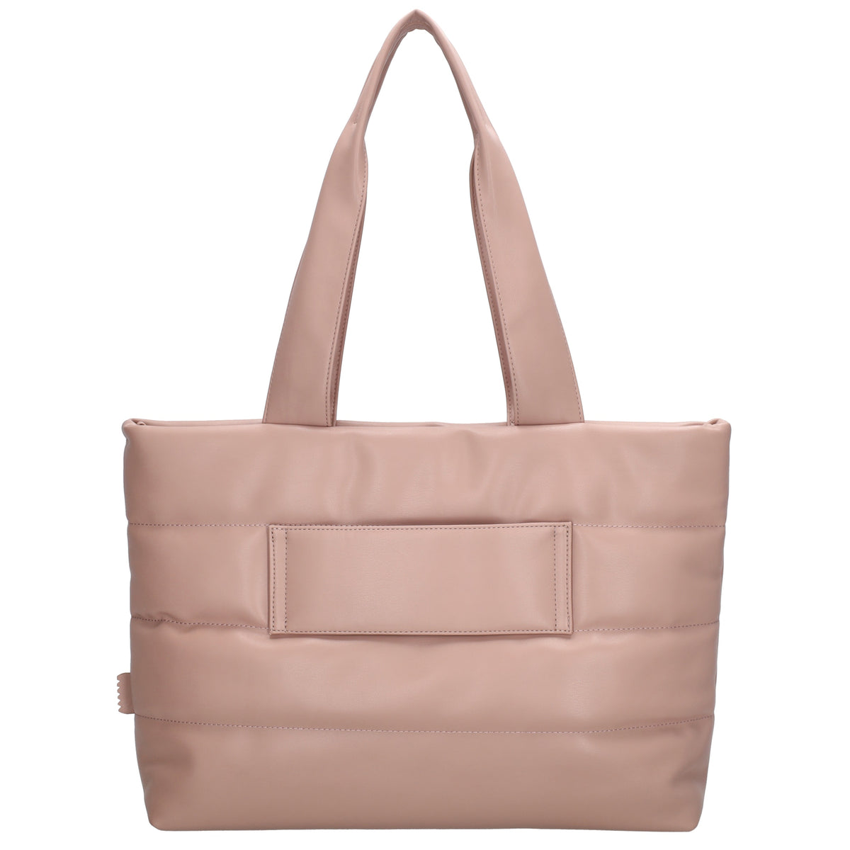 Shopper gesteppt 48x30cm in Altrosa aus Kunstleder - leder-accessoires.com