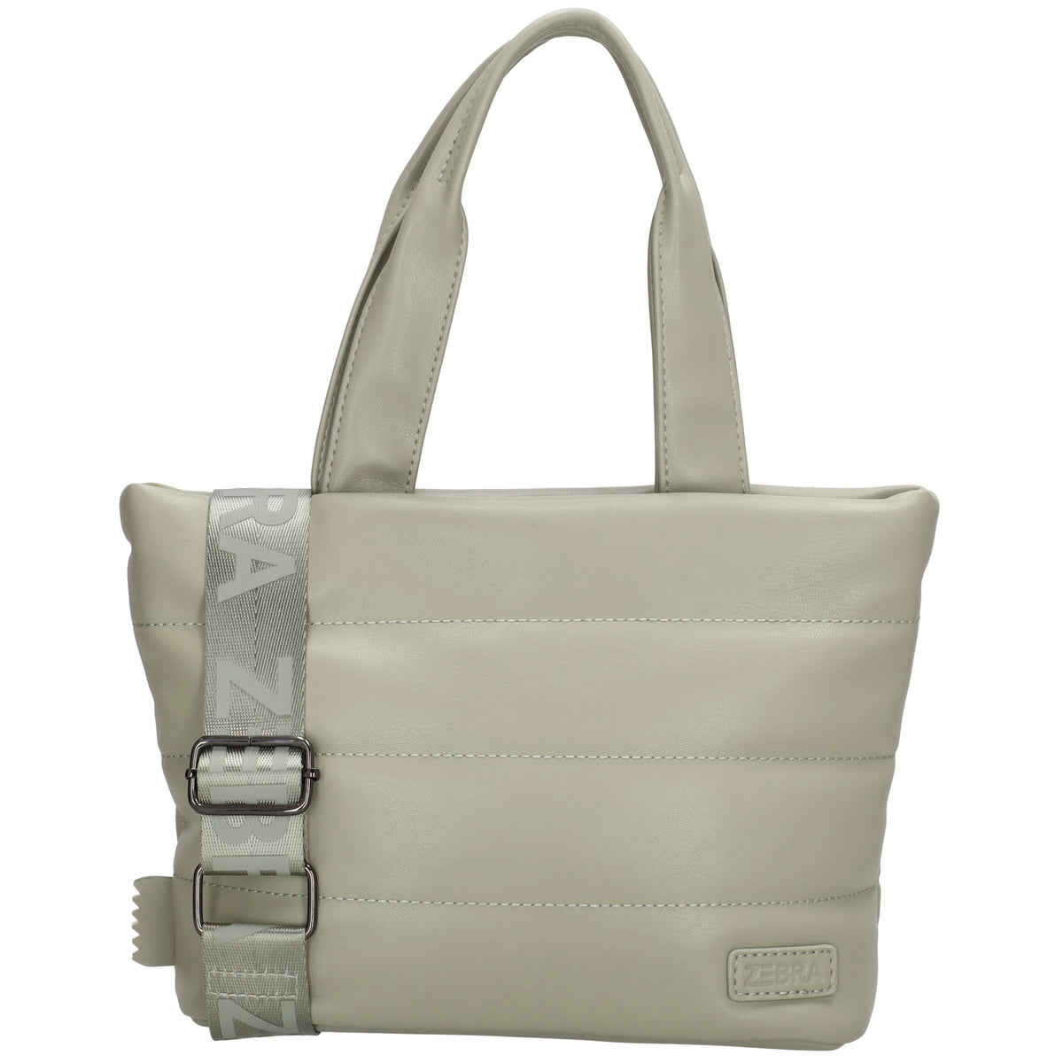 Umhängetasche gesteppt 30x20cm in Mint aus Kunstleder - leder-accessoires.com